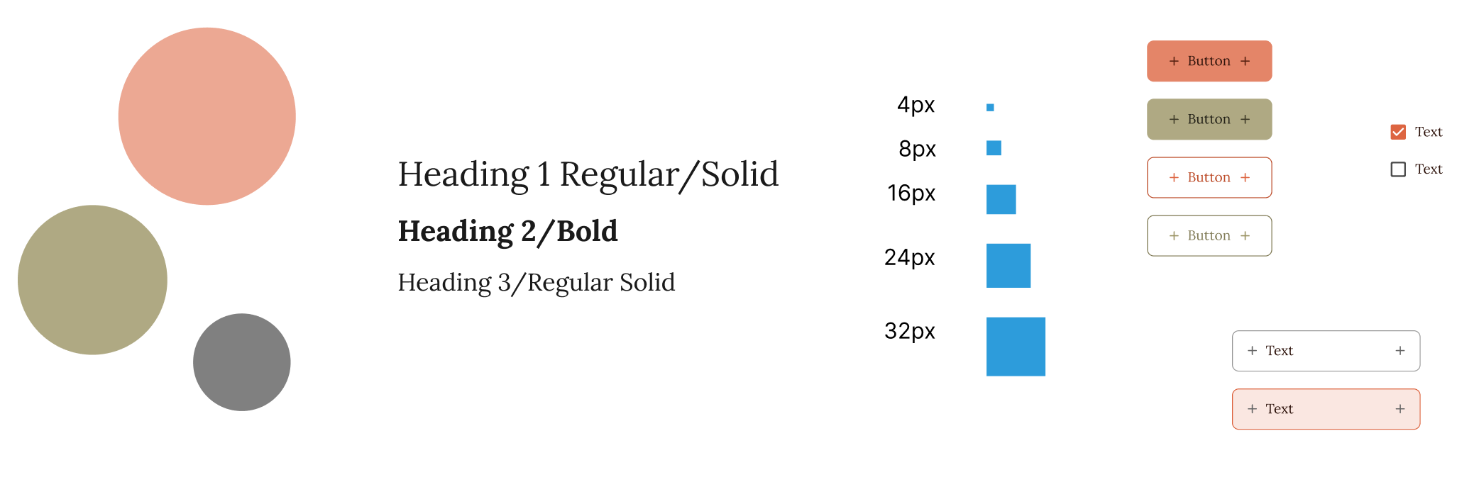 Plant shop design system overview with colors, typography, spacing, and interface components